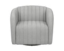 Sunpan Garrison Swivel Lounge Chair - Abbington Navy / Liv Dove