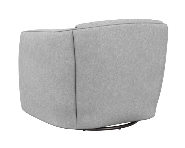 Sunpan Garrison Swivel Lounge Chair - Abbington Navy / Liv Dove