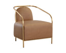 Sunpan Cicero Lounge Armchair - Milliken Cognac