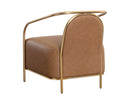 Sunpan Cicero Lounge Armchair - Milliken Cognac