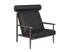 Sunpan Biko Lounge Chair - Black Leather