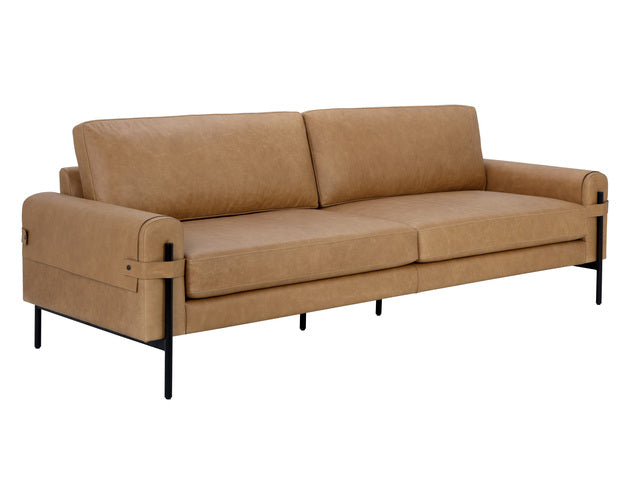 Sunpan Camus Sofa - Ludlow Sesame Leather