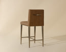 Sunpan Wilbur Counter Stool in Milliken Cognac