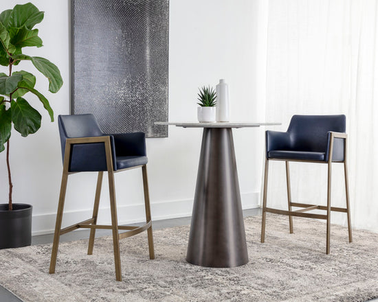 Sunpan Bernadette Barstool - Bravo Admiral / Kendall Grey