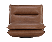 Sunpan Colson Swivel Armless Chair - Cognac Leather