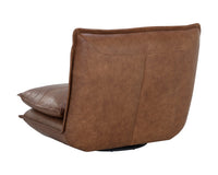 Sunpan Colson Swivel Armless Chair - Cognac Leather