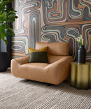 Sunpan Paget Glider Lounge Chair - Camel Leather