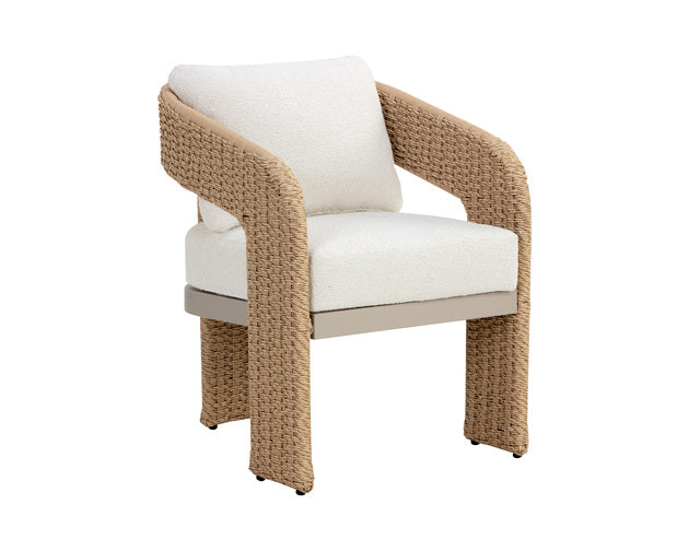 Sunpan Pylos Dining Armchair - louis cream