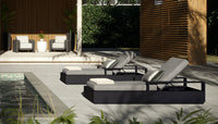 Sunpan Tavira Lounger - Lanikai Salt And Pepper
