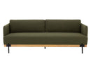 Sunpan Saul Sofa - Copenhagen Olive / Shalima Tobacco Leather