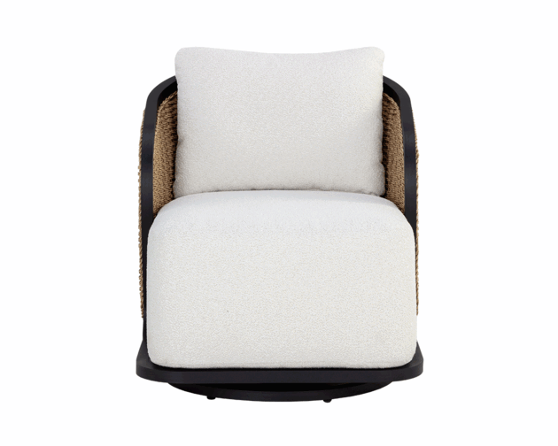Sunpan Bora Swivel Lounge Chair - Louis Cream
