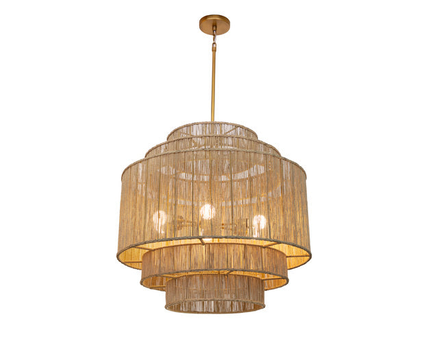 Sunpan Aalyssa Chandelier - Natural Jute and Black Jute