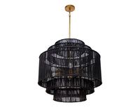 Sunpan Aalyssa Chandelier - Natural Jute and Black Jute