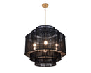 Sunpan Aalyssa Chandelier - Natural Jute and Black Jute