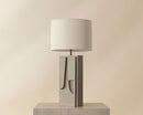 Sunpan Dirsan Table Lamp in Black / Taupe