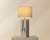 Sunpan Dirsan Table Lamp in Black / Taupe