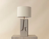 Sunpan Dirsan Table Lamp in Black / Taupe