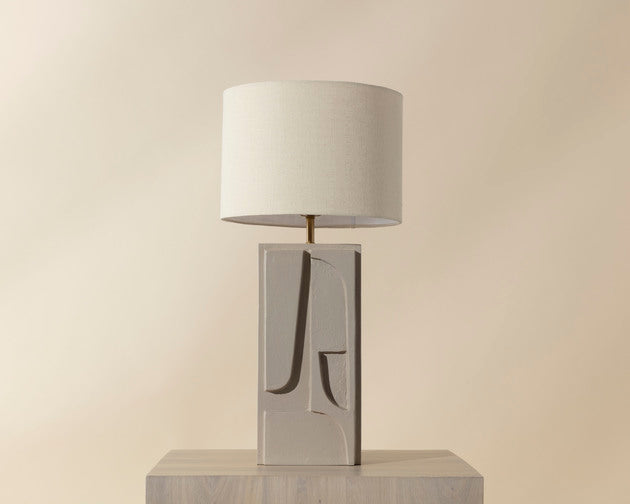 Sunpan Dirsan Table Lamp in Black / Taupe