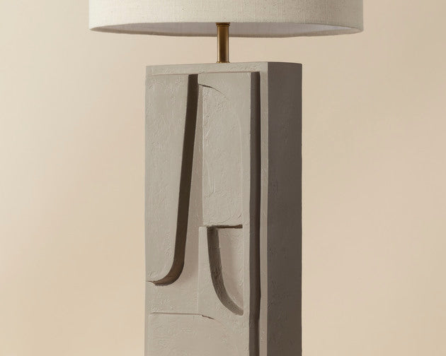Sunpan Dirsan Table Lamp in Black / Taupe
