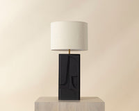 Sunpan Dirsan Table Lamp in Black / Taupe