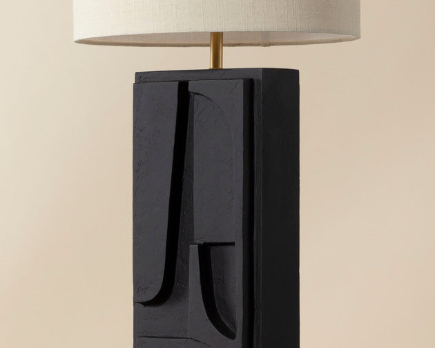 Sunpan Dirsan Table Lamp in Black / Taupe