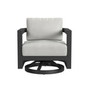 Sunset West Malibu Swivel Chair in Cast Silver - No Welt