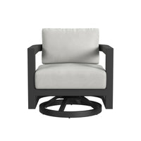 Sunset West Malibu Swivel Chair in Cast Silver - No Welt