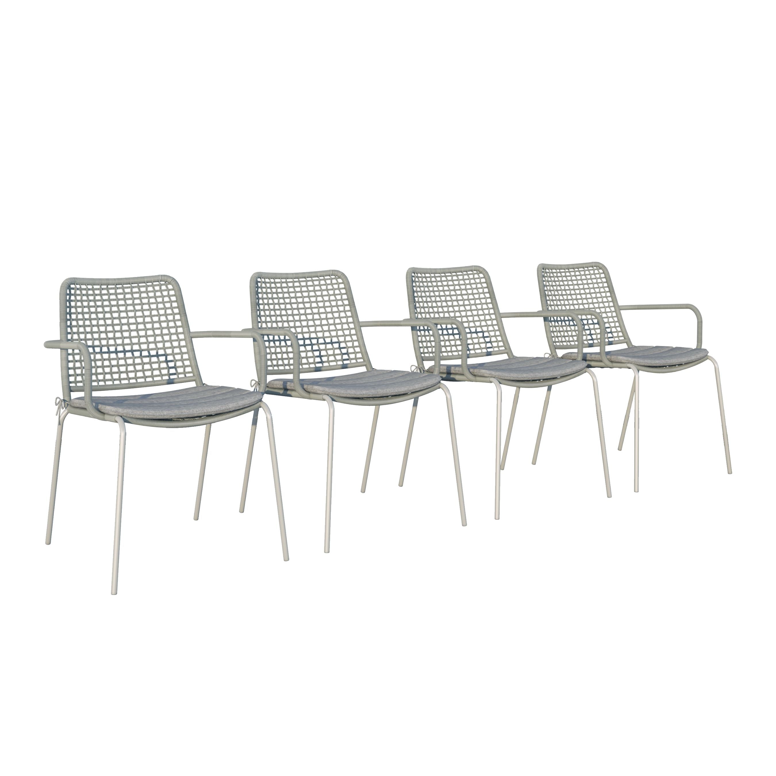 Internaitonal Home Miami Amazonia 4-Piece Chairs Set | Ideal for Outdoors and Indoors