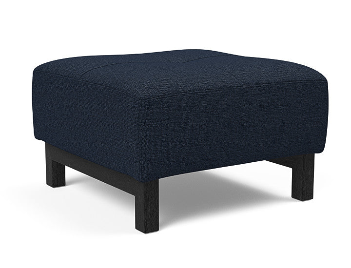 Innovation Living Grand D.E.L. Ottoman in Black Wood Legs