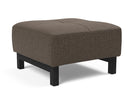 Innovation Living Grand D.E.L. Ottoman in Black Wood Legs