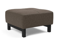 Innovation Living Grand D.E.L. Ottoman in Black Wood Legs
