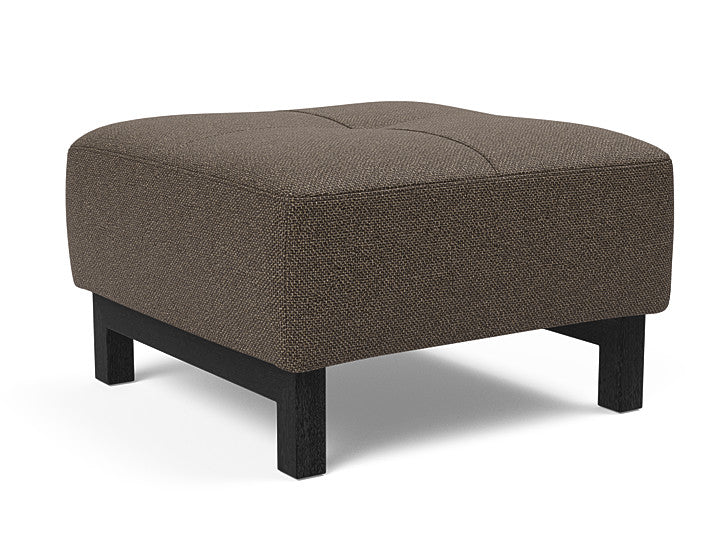Innovation Living Grand D.E.L. Ottoman in Black Wood Legs