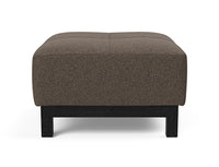 Innovation Living Grand D.E.L. Ottoman in Black Wood Legs