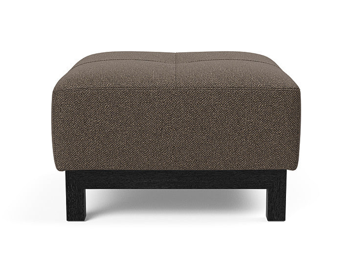 Innovation Living Grand D.E.L. Ottoman in Black Wood Legs