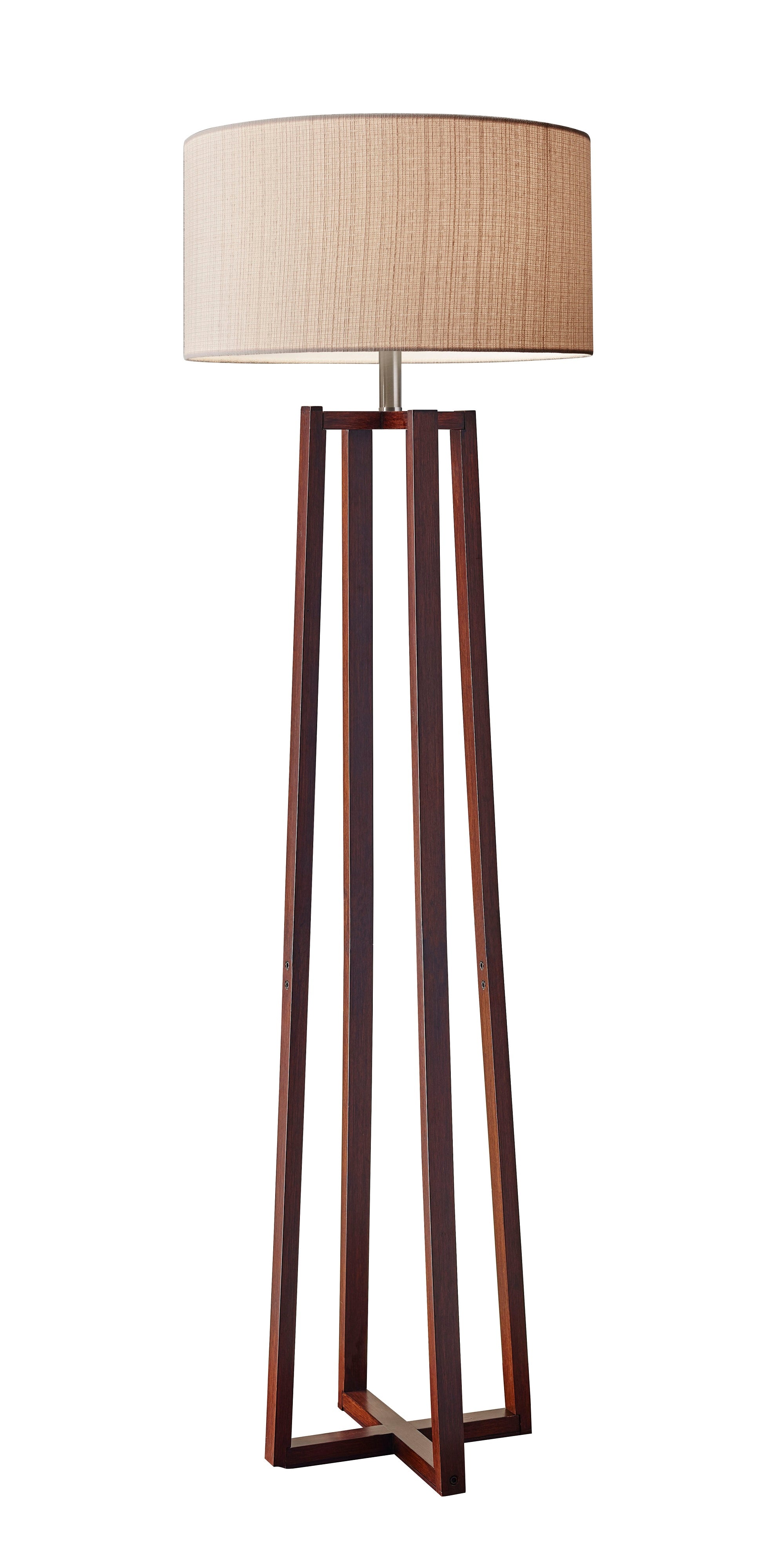 Adesso Quinn Floor Lamp - Walnut