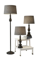 Adesso Chandler 3 Piece Floor and Table Lamp Set