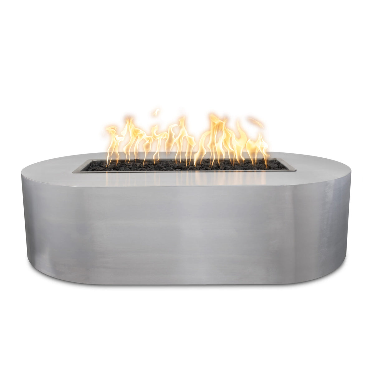 The Outdoor Plus Bispo 72" x 24" Fire Pit - Stainless Steel