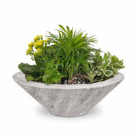 The Outdoor Plus Cazo Wood Grain Planter Bowl