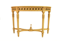 Anderson Teak Neoclassical Demilune Console Table