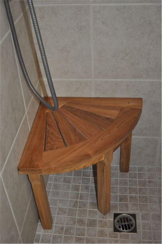 Anderson Teak Shower Corner Stool