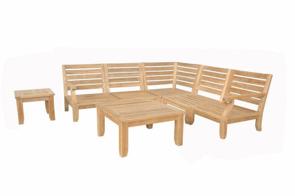 Anderson Teak Riviera Luxe 7-Pieces Modular Set with Square Tables