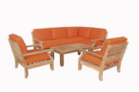 Anderson Teak Riviera Luxe 7-Pieces Modular Set with Square Tables