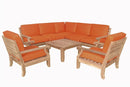 Anderson Teak Riviera Luxe 7-Pieces Modular Set with Square Tables