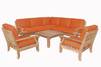 Anderson Teak Riviera Luxe 7-Pieces Modular Set with Square Tables