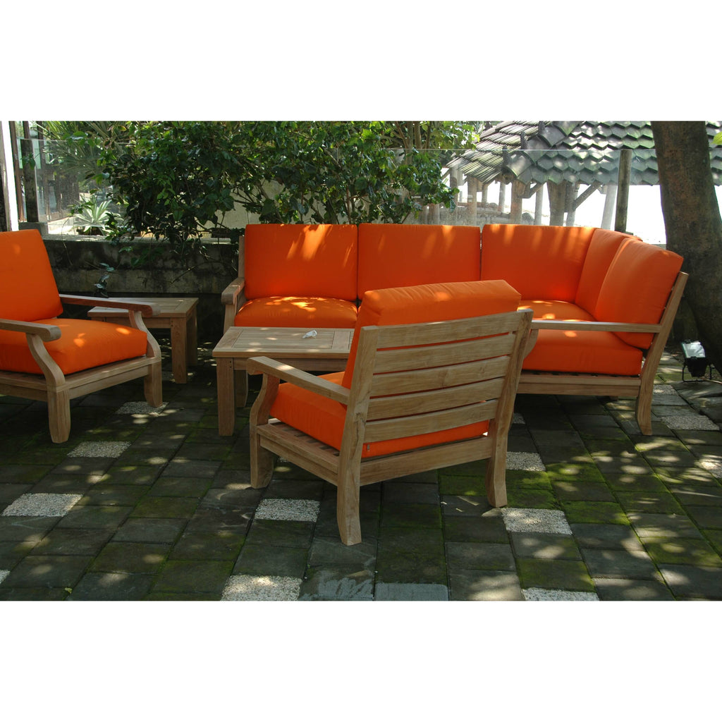 Anderson Teak Riviera Luxe 7-Pieces Modular Set With Rectangular Table A