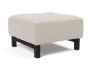 Innovation Living Grand D.E.L. Ottoman in Black Wood Legs