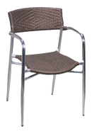 H&D Seating Brown Rattan Dining Armchair