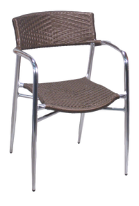 H&D Seating Brown Rattan Dining Armchair