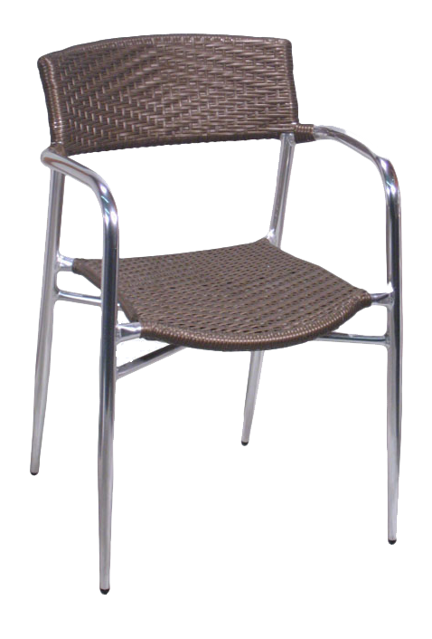H&D Seating Brown Rattan Dining Armchair