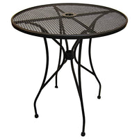 H&D Seating Round  Wrought Iron Mesh Top Table with Bar Height Base